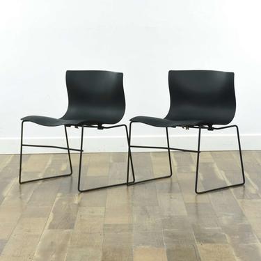 Pair Knoll Massimo Vignelli Handkerchief Stack Chairs