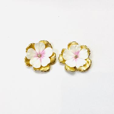 The Pink Reef hand formed floral stud