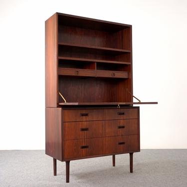 Scandinavian Rosewood Secretary Bookcase, by LYBY Mobler - (319-047.3) 
