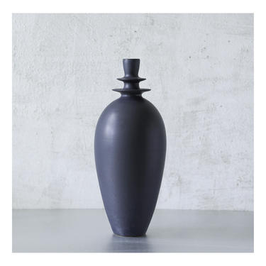 SHIPS NOW- 12&quot; tall ceramic black matte vase by sara paloma pottery 