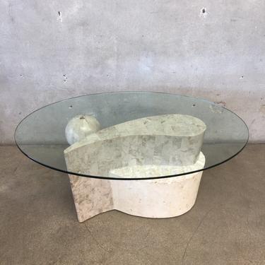 Glass Top and Yin Yang Base Coffee Table