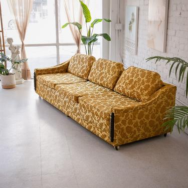 1970’s Gold Flocked Sofa