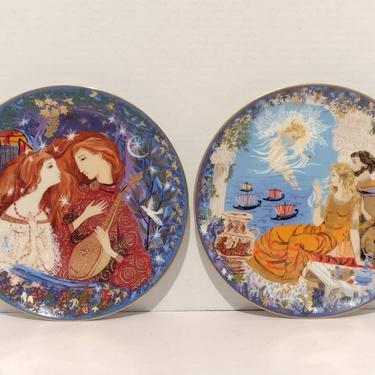 Bradford Exchange by Russell Barrer Anna Perenna Romantic Love Collector Plates Romeo & Juliet Helen and Paris 10