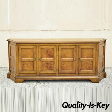Baker French Provincial Country Style Walnut Credenza Cabinet Sideboard Buffet