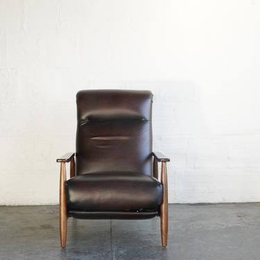 Mid-Century Modern Leather Recliner