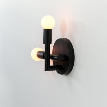 AP Plus Wall Sconce -  A Contemporary Wall Light | Handmade | Matte Black Finish | UL Listed 