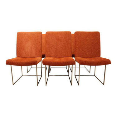 Set of 6 Mid-Century Danish Modern Milo Baughman Thayer Coggin Dining Chairs 