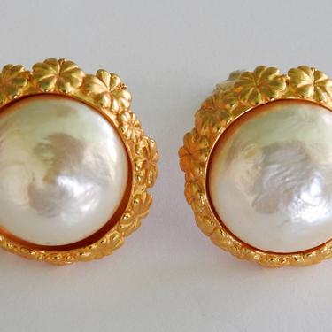Karl Lagerfeld &quot;pearl&quot; clip on earrings 