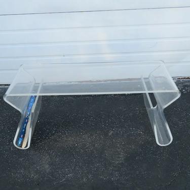 Mid Century Modern Lucite Acrylic Coffee Table and Magazine Rack 1647