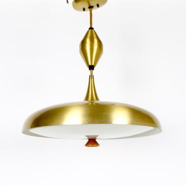 Retractable Brass Light Fixture