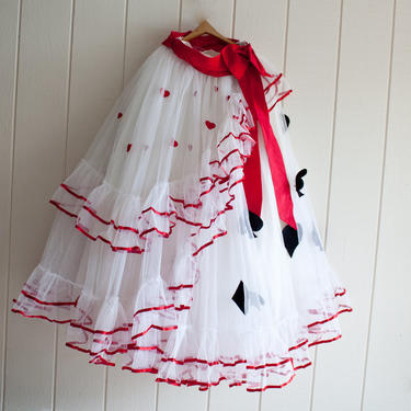 Womens / Ladies Vintage Queen of Hearts Halloween Costume Skirt 