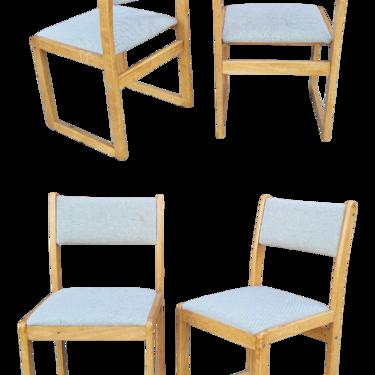 Vintage Danish Meets Postmodern Era Dining Chairs - Set of 4