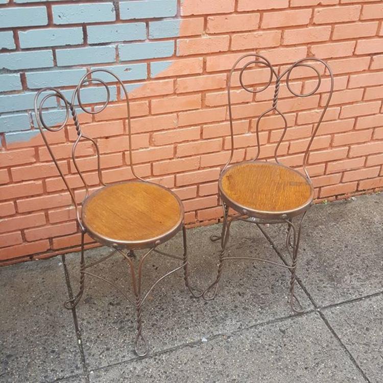 Early Ice Cream Parlor Chairs, $45 each.