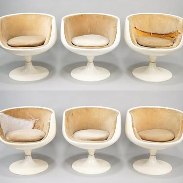 Set of 6 Eero Aarnio for Stendig Cognac Chairs