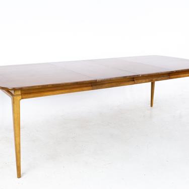 Dillingham Style Mid Century Walnut Expanding 10 Person Dining Table - mcm 
