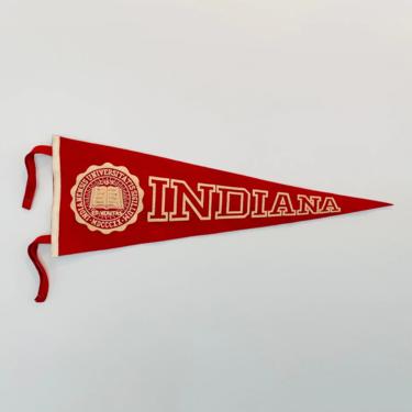 Vintage Indiana University Medium Sized Pennant by Chicago Pennant Company 