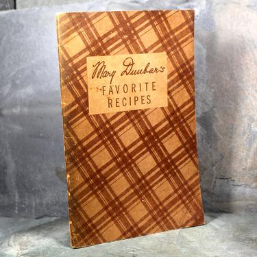 Mary Dunbar's Favorite Recipes - 1936 Promotional Cookbook from the Jewel Tea Co. of Barrington IL - Vintage Cookbooklet FREE SHIPPING 