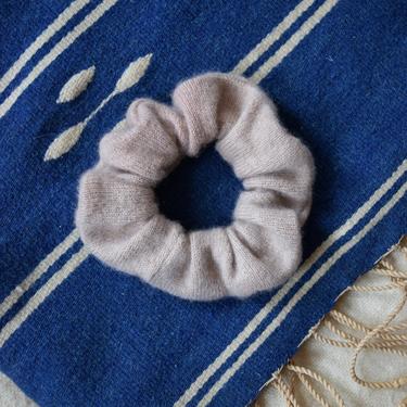 Upcycled Cashmere Scrunchie in Blush | Narrow Width 