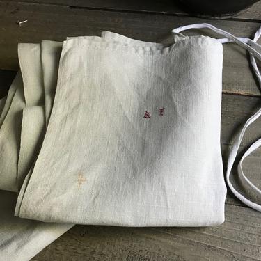 French Linen Cooks Apron, Bakers, Chef, Chore Apron, Monogrammed 
