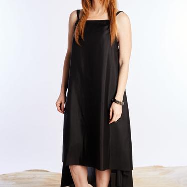 SHAN SHAN RUAN Black Silk Halter Dress