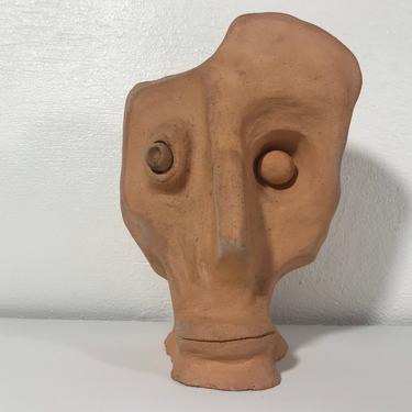Abstract Terracotta Head Manner Picasso Mid Century Modern 