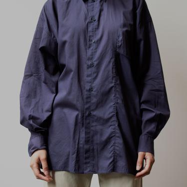 Gianni Versace navy cotton button-front shirt