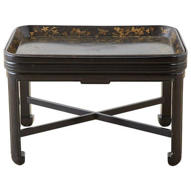 English Chinoiserie Lacquered Tray Table by Henry Clay by ErinLaneEstate