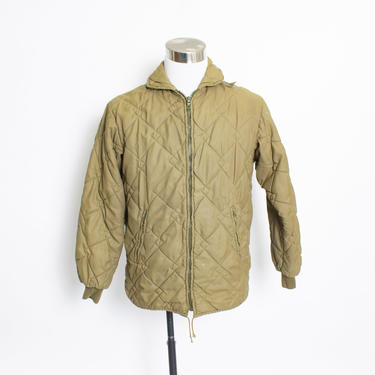 Vintage 1960s Norwegan Men's Jacket Nylon Quilted 60s Medium 