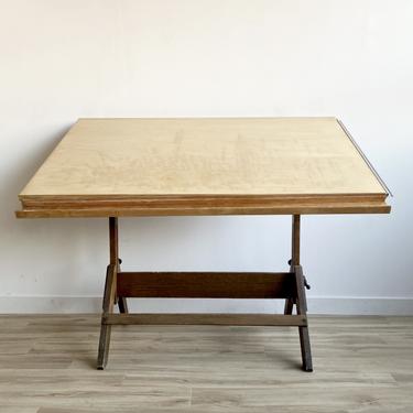 Large Vintage Drafting Table / Art Desk