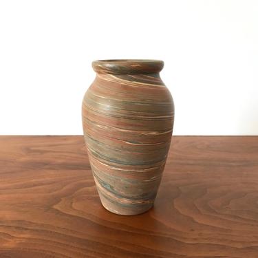 Niloak Swirled Clay Arts and Crafts Vase, ca. 1910-1924 