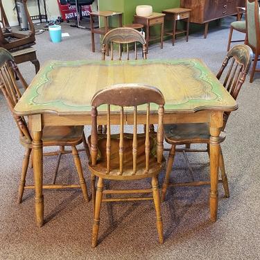 Item #CS1 Vintage American Kitchen Table w/ Four Chairs c.1940