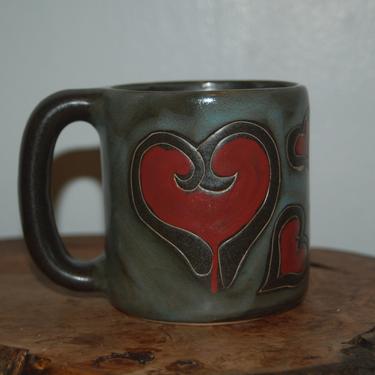 Loving Hearts Mug ~ Mara Mexico 20 oz. Pottery Mug ~ Excellent Condition 