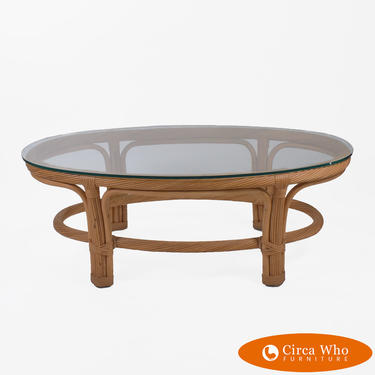 Twisted Reed Oval Coffee Table
