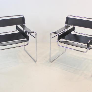 Pair of Wassily Chairs Designed by Marcel Breuer for Knoll