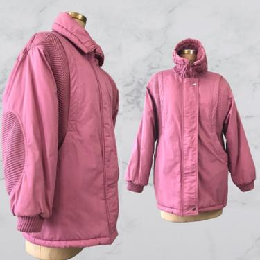 1980's Pink Rose PUFFY Coat 