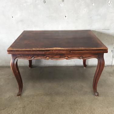 1900's French Walnut Country Trestle Farm Dining Table