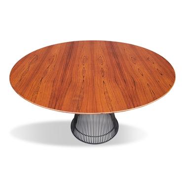 Warren Platner 1960s Early Rosewood and Bronze 54" Dining Table
