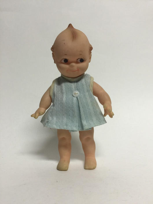 Kewpie Doll Artesian Ornament with Tiny Wings on Back 