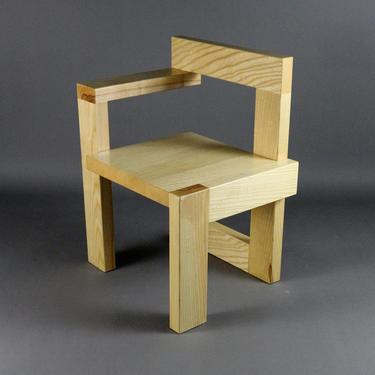 Custom Gerrit Rietveld Steltman Mid Century Chair in Ash 