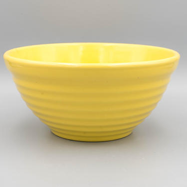 Vintage Bauer Pottery Ringware Yellow Mixing Bowl 18 | Vintage California Pottery Mid Century Modern Kitchenware | Nested 