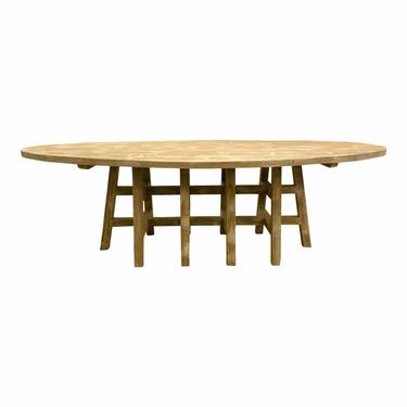 Organic Modern Large Oval Pine Dining Table