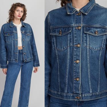 Vintage Forenza Jean Jacket - Women's Large | 80s 90s Medium Wash Denim Jacket 