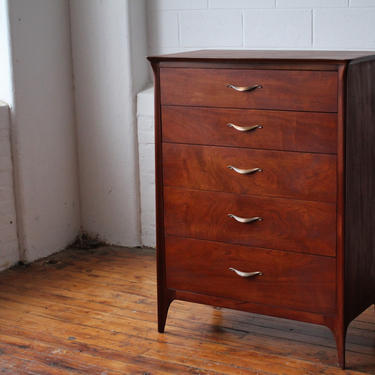 Restored Drexel Mid Century Modern Mahogany Highboy Dresser 