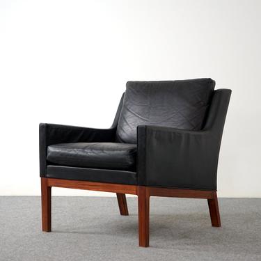 Leather + Rosewood Lounger, by Kai Larsen- (319-231) 