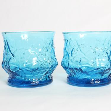 Anchor Hocking, Blue Glassware, Vintage Glassware, Blue Glasses, Vintage, Anchor Hocking Glass, Milano Lido Rock, Anchor Hocking, Set of 2 