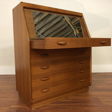 Teak Mid-Century Desk Vanity by Dyrlund - Made in Denmark 