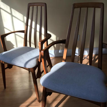 Two  &amp;quot;Eva&amp;quot; Armchairs by Niels Koefoed (Set of 2 Danish Teak Dining Chairs with arms) 