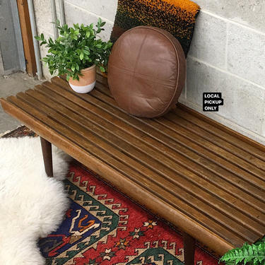 LOCAL PICKUP ONLY ———— Vintage Slatted Bench 