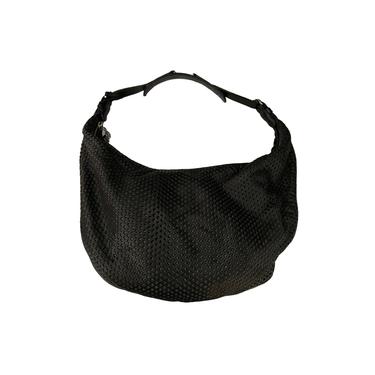 Dior Black Perforated Hobo Shoulder Bag