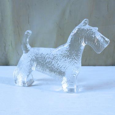 Kosta Boda Kennel Series Scotty Dog Paperweight Figure Designed by Bertil Vallien 